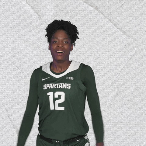 Flexing Womens Basketball GIF by Michigan State Athletics