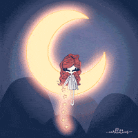 Good Night Moon GIF by Carllotices