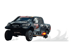 Dakar Rally Toyota Hilux Sticker by Benediktas Vanagas