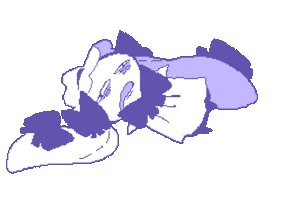 Tired White Bunny Sticker