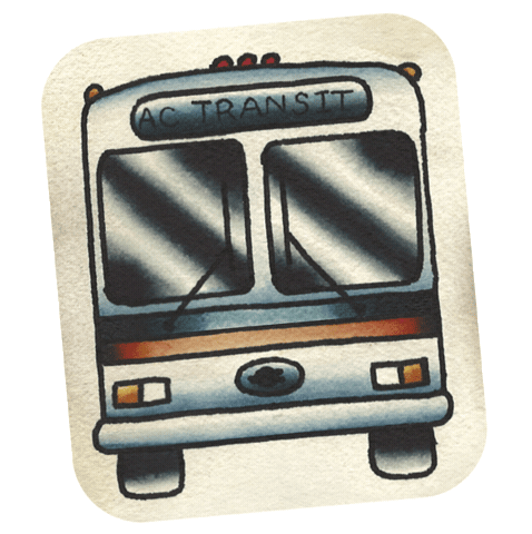 Old School Tattoo Sticker by AC Transit