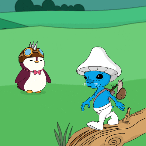 Blue Cat Animation GIF by Pudgy Penguins