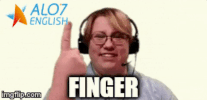 finger total physical response GIF by ALO7.com