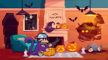 Pixel Halloween GIF by BigBrains
