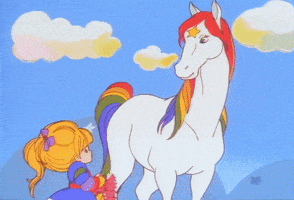 rainbow brite smile GIF