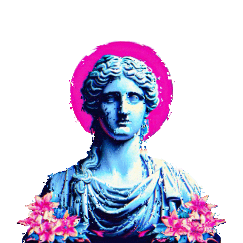 Greek Sculpture Glitch Sticker by Ryan Seslow
