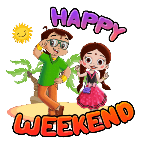 Happyweekend Weekendmood Sticker by Chhota Bheem