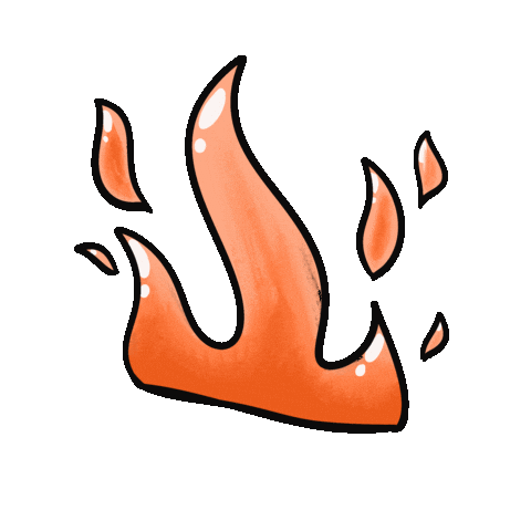 Flame Burn Sticker