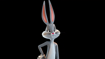 Video game gif. Bugs Bunny in Looney Tunes World of Mayhem has a hand on his hip and he rolls his eyes while sighing very sassily.