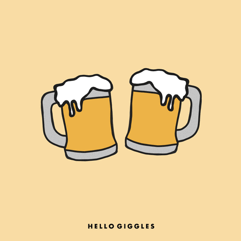 Beer Cheers GIF by HelloGiggles - Find & Share on GIPHY