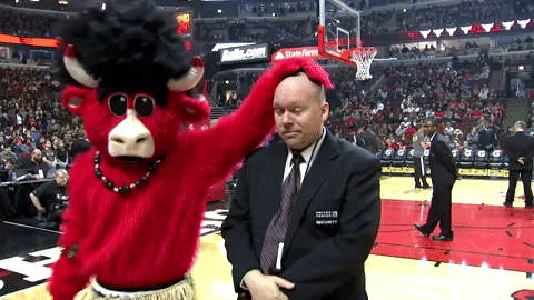 Benny The Bull Dancing GIF by NBA - Find & Share on GIPHY