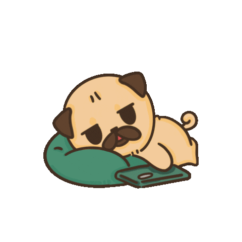 Pug Grumpydog Sticker