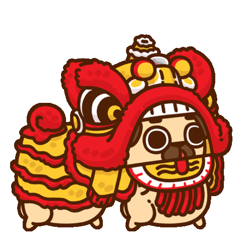 Chinese New Year Sticker by Puglie Pug