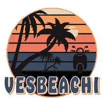 Beach Lambretta Sticker by Oldenbora