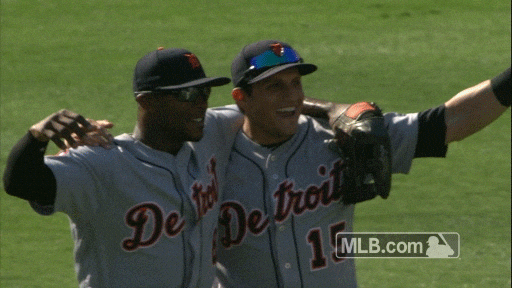 Detroit Tigers Hug GIF by MLB - Find & Share on GIPHY