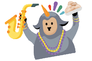 New Orleans Sheep Sticker by Hāpara