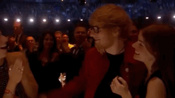 ed sheeran kiss GIF by BRIT Awards