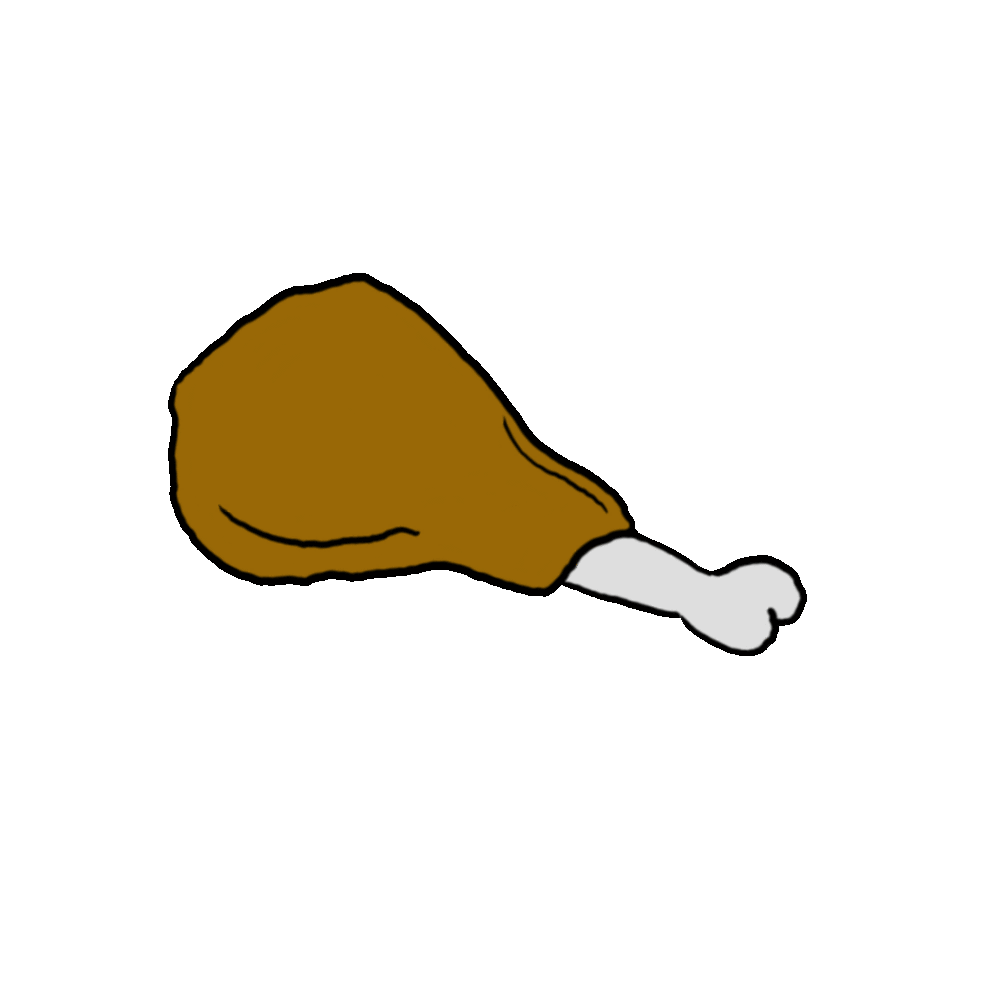 Chicken Leg Food Sticker by Rhonda for iOS & Android | GIPHY