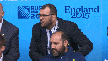 excited michael cheika GIF by World Rugby