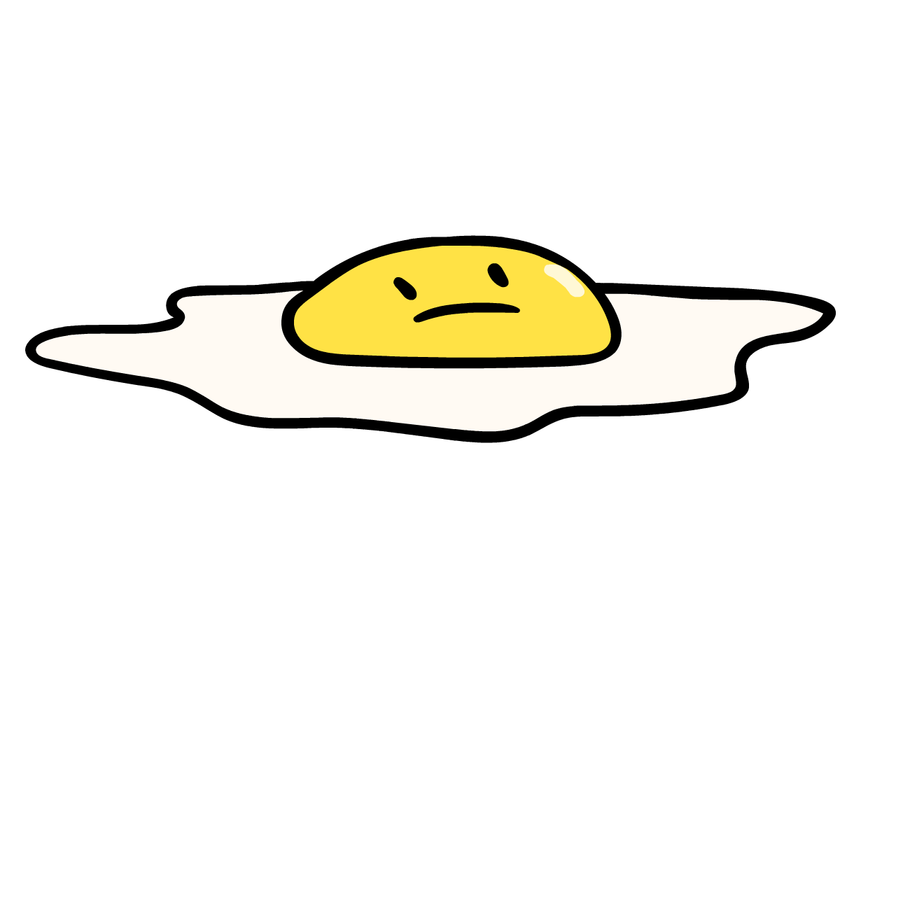 Sad Fried Egg Sticker by rawrmos for iOS & Android GIPHY