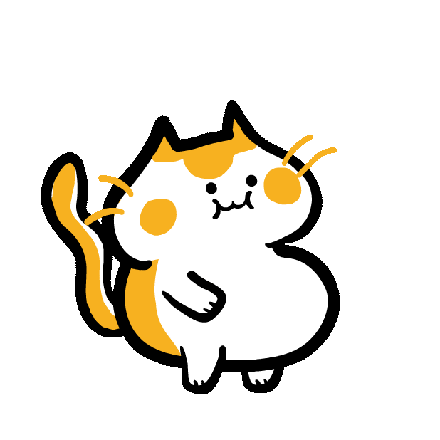 Cat Bow Sticker by Poku Meow