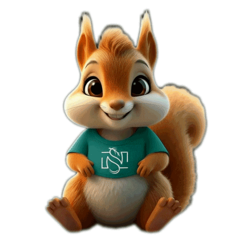Squirrel Sitting Sticker by NarvenTermal