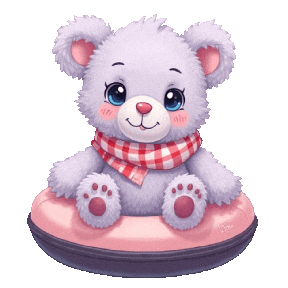 Teddy Bears Snowing Sticker