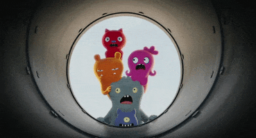scared oh no GIF by UglyDolls