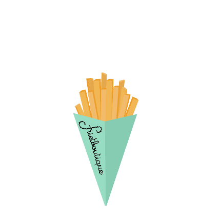 Friet- en ijsboutique Sticker