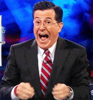 happy excited stephen colbert comedy central thumbs up
