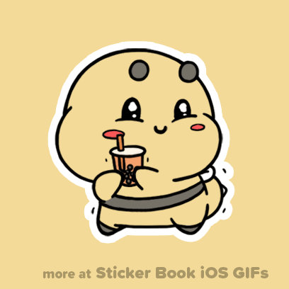 Happy Bubble Tea GIF by Sticker Book iOS GIFs