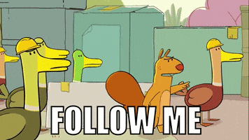 surprised follow me GIF by Cartoon Hangover