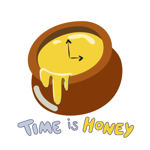 Rushing Honey Bee Sticker by Planner Bee