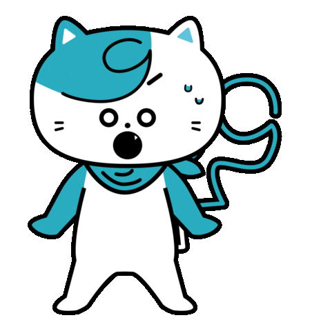 Surprised Cat Sticker by graph Co.,Ltd.