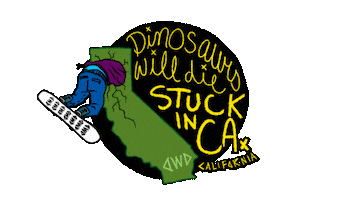 California Snowboarding Sticker by Dinosaurs Will Die