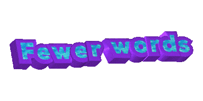 Fewer Words Sticker by Nat Vegel