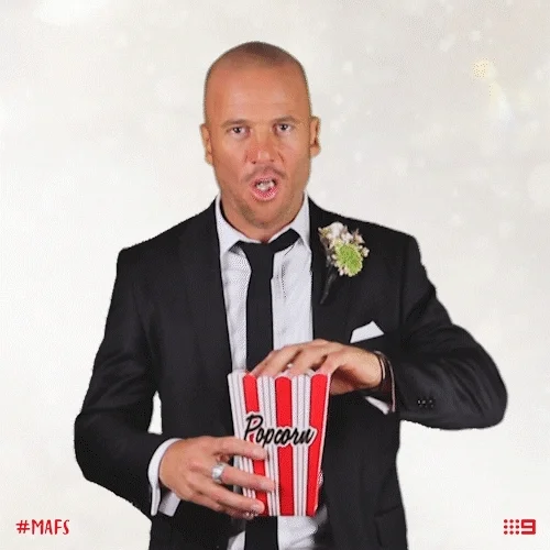channel 9 popcorn GIF by Married At First Sight Australia