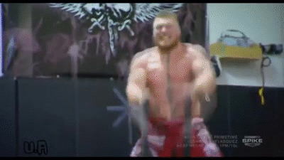 Image result for brock lesnar gym workout gif