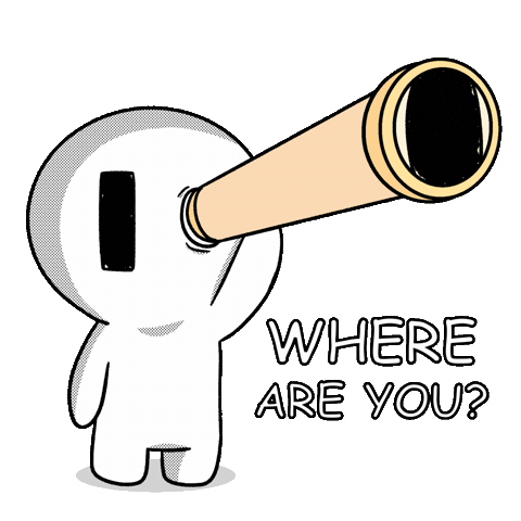 Searching Where Are You Sticker by Playgigaverse