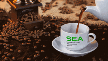 Coffee Drink GIF by Seattle-Tacoma International Airport