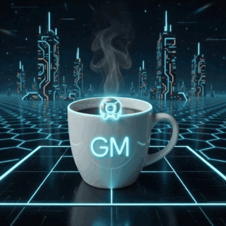Gm GIF by Quantumbiosis Society