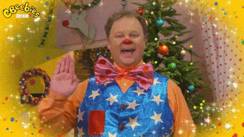 Merry Christmas Hello GIF by CBeebies HQ