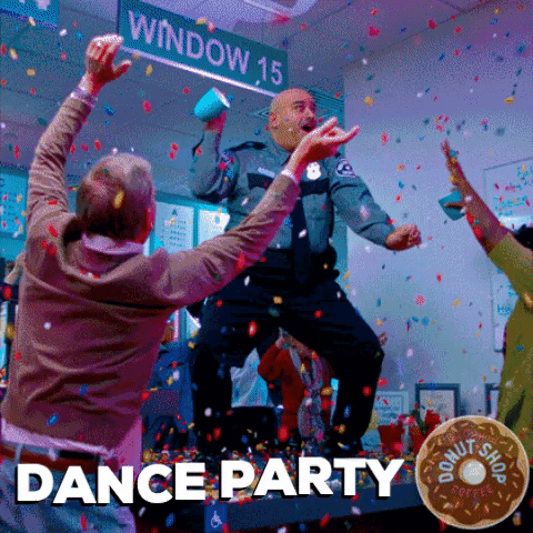 Dance Party Dancing GIF by The Original Donut Shop Coffee