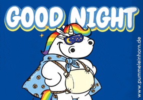 Good Night Rainbow GIF by Pummeleinhorn