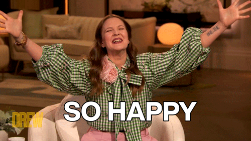 Happy Yas GIF by The Drew Barrymore Show - Find & Share on GIPHY