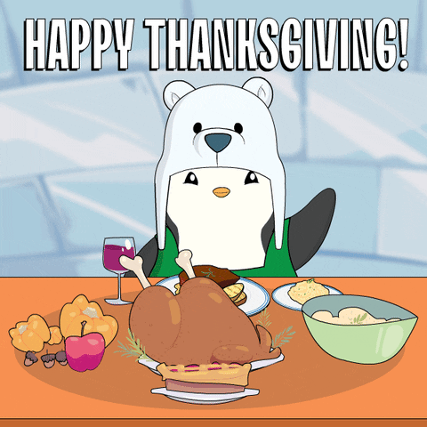 Thanks Giving Penguin GIF by Pudgy Penguins