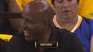 Image result for barry bonds laughing animated gif