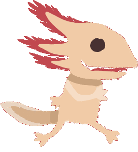 Character Cartoon Fiction, Axolotl, sticker, fictional Character, animal  png