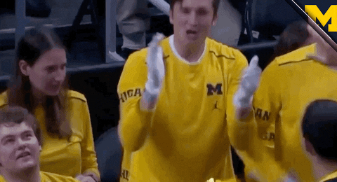 college basketball wolverines GIF by Michigan Athletics