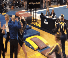 michigan women's gymnastics celebration GIF by Michigan Athletics